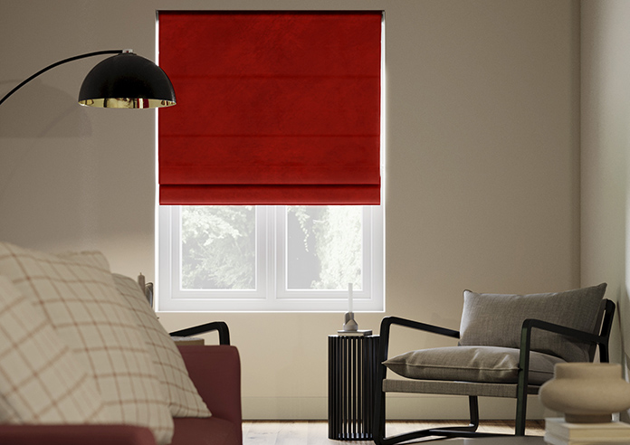 Odessa Velvet, Crimson - Roman Blind - Image 3